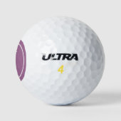 Klassiek Paarse Ronde Monogram Initiaal Golfballen (Logo)