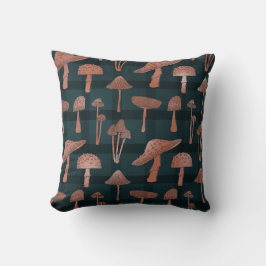 Klassiek Paddenstoelen Geruit Naadloos Patroon Her Kussen