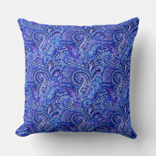 Klassiek Paisley Vibrant Blue Sierkussen