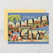 Klassiek Panama City Florida Briefkaart (Voorkant / Achterkant)