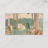 Klassiek Panorama Picknick in het Berkenbos Visitekaartje (Achterkant)