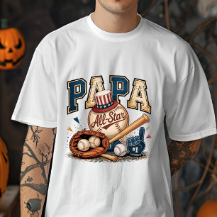 Klassiek PAPA All-Star Honkbal Vaderdag Sport T-shirt
