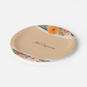 Klassiek papier bord met een bloemig ontwerp (Gekanteld)