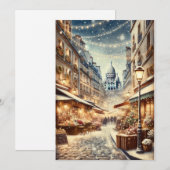 Klassiek Parijs met Kerstmis - Kerstkaart (Voorkant / Achterkant)