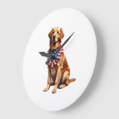 Klassiek patriottisch gouden retriever vintage shi grote klok (Hoek)