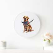 Klassiek patriottisch gouden retriever vintage shi grote klok (Huis)