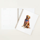 Klassiek patriottisch gouden retriever vintage shi planner (Display)