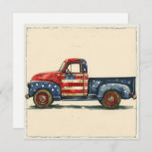 Klassiek patriottisme:  glorie feestdagenkaart (Voorkant / Achterkant)