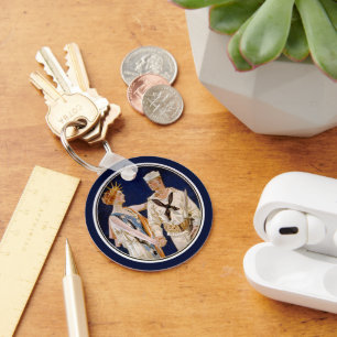 Klassiek Patriottisme, Lady Liberty met zeeman van Sleutelhanger