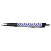 Klassiek patroon blauw en wit vierkant pen (Bodem)