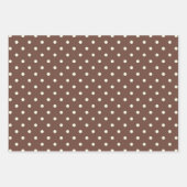 Klassiek Patroon Chocolade Bruin & Witte Polka sti Inpakpapier Vel (Voorkant)
