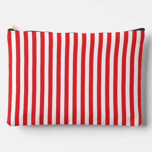 Klassiek patroon met rode en witte verticale strep etui (Voorkant)
