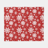 Klassiek patroon rood/wit Snowflake Fleece Deken (Voorkant (Horizontaal))