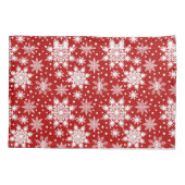 Klassiek patroon rood/wit Snowflake Kussensloop (Achterkant)