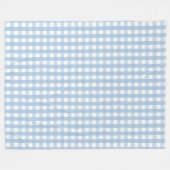 Klassiek patroon van blauw en wit Gingham Fleece Deken (Voorkant (Horizontaal))