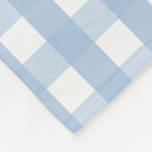 Klassiek patroon van blauw en wit Gingham Fleece Deken (Hoek)