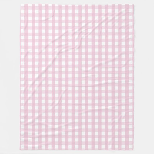 Klassiek patroon van roze en witte gingham fleece deken (Voorkant)