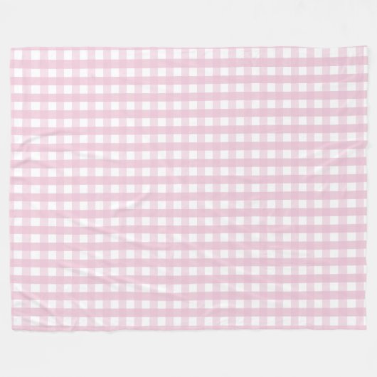 Klassiek patroon van roze en witte gingham fleece deken (Voorkant (Horizontaal))
