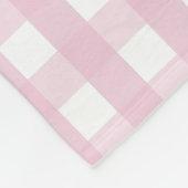 Klassiek patroon van roze en witte gingham fleece deken (Hoek)