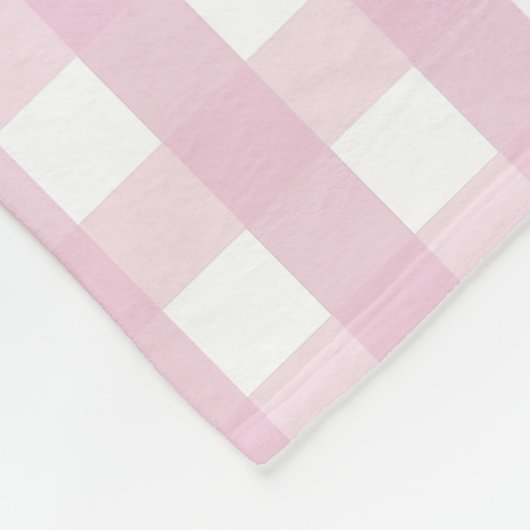 Klassiek patroon van roze en witte gingham fleece deken (Hoek)