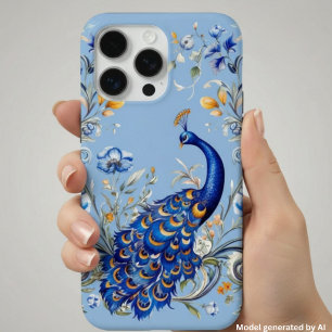Klassiek Pauwontwerp - Elegant Cadeau voor Haar iPhone 15 Pro Max Hoesje