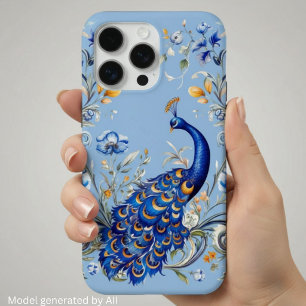 Klassiek Pauwontwerp - Elegant Cadeau voor Haar iPhone 15 Pro Max Hoesje