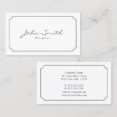 Klassiek Pearl White Visitekaartje (Voorkant / Achterkant)