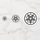 Klassiek pentagram symbool confetti (Achterkanten)