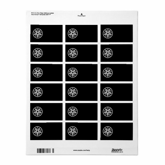 Klassiek pentagramsymbool etiket (Full Sheet)