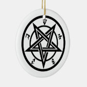 Klassiek pentagramsymbool keramisch ornament (Rechts)