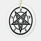Klassiek pentagramsymbool keramisch ornament (Links)
