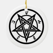 Klassiek pentagramsymbool keramisch ornament (Achterkant)