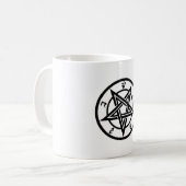 Klassiek pentagramsymbool koffiemok (Voorkant links)