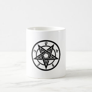 Klassiek pentagramsymbool koffiemok