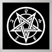 Klassiek pentagramsymbool poster (Voorkant)