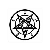 Klassiek pentagramsymbool rubberstempel (Afrduk)