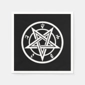 Klassiek pentagramsymbool servet (Voorkant)