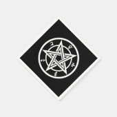 Klassiek pentagramsymbool servet (Hoek)