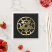 Klassiek pentagramsymbool servet (Insitu)