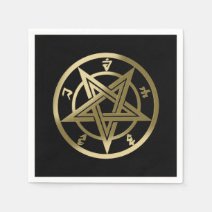Klassiek pentagramsymbool servet