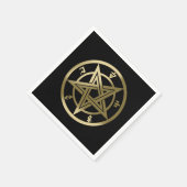 Klassiek pentagramsymbool servet (Hoek)