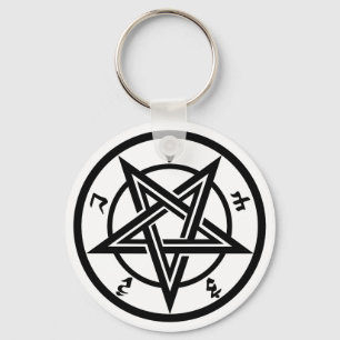 Klassiek pentagramsymbool sleutelhanger