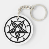 Klassiek pentagramsymbool sleutelhanger (Achterkant)