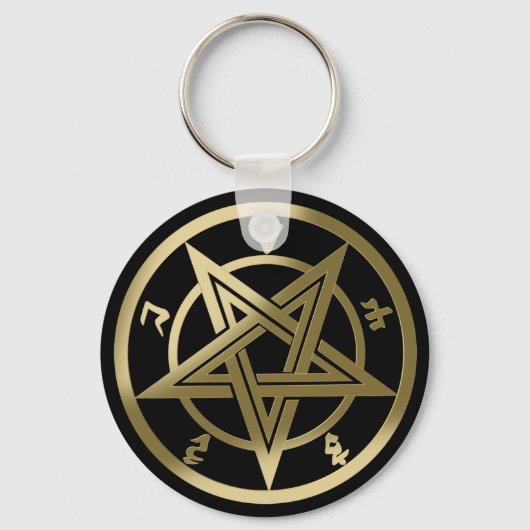 Klassiek pentagramsymbool sleutelhanger (Voorkant)