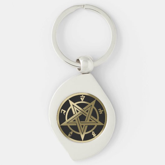 Klassiek pentagramsymbool sleutelhanger (Voorkant)