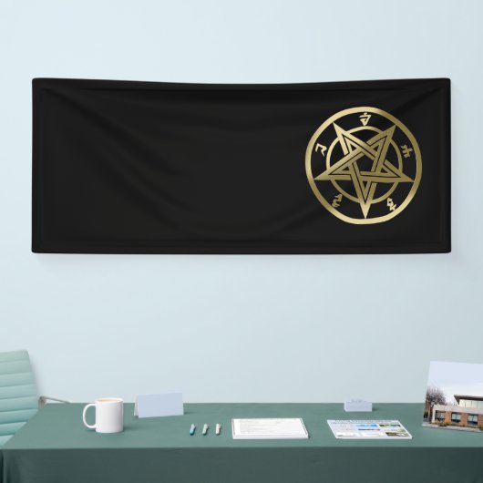 Klassiek pentagramsymbool spandoek (Beurs)