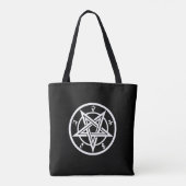 Klassiek pentagramsymbool tote bag (Achterkant)