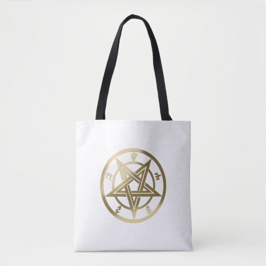 Klassiek pentagramsymbool tote bag (Voorkant)