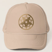 Klassiek pentagramsymbool trucker pet (Voorkant)