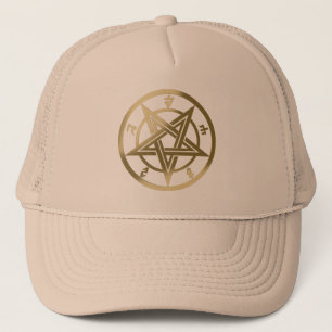 Klassiek pentagramsymbool trucker pet